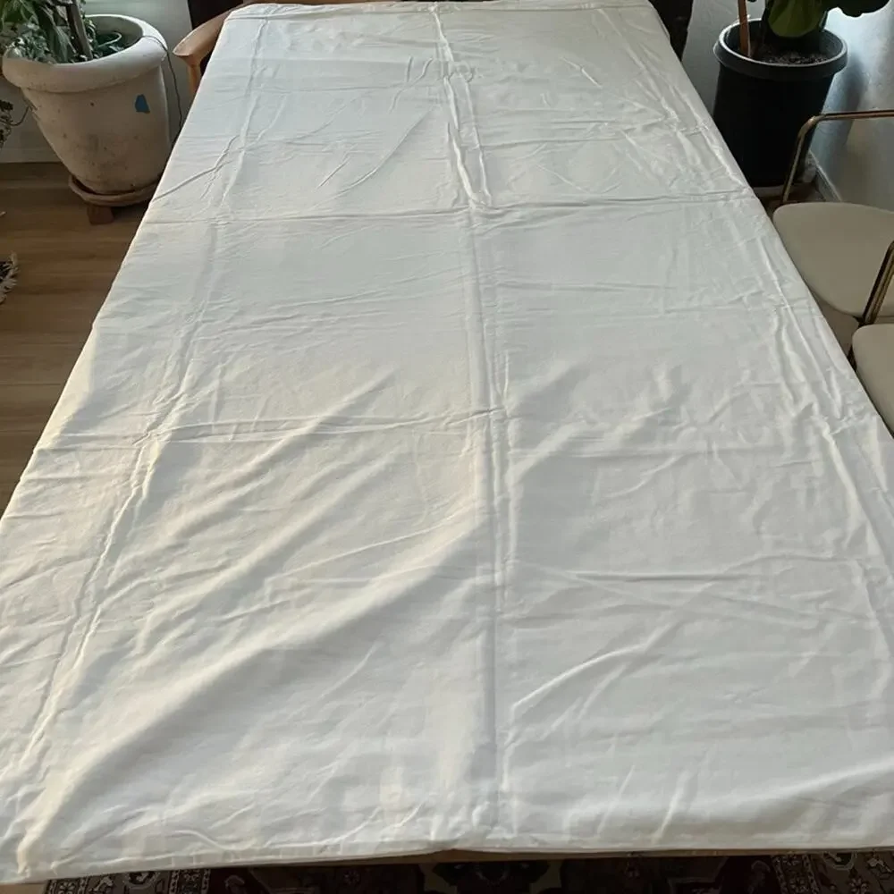 Kotton Culture Duvet Euro Twin Cover White Egyptian Cotton Zip Closure